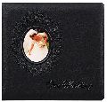 Topflight Black Embossed Our Wedding Photo Album with Black Cameo