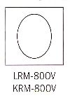 TAP black oval reversible slip-in wedding album mat KRM-80ov