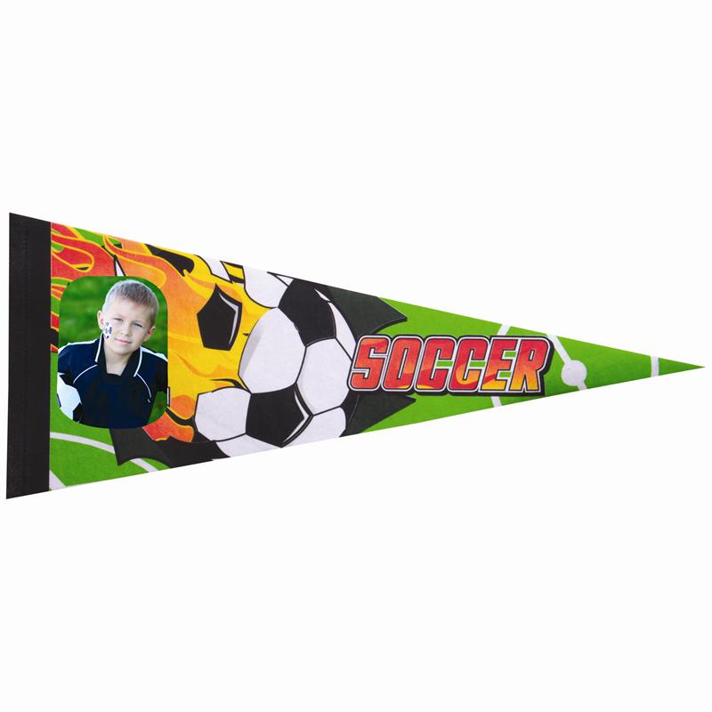 123 Soccer Sports Pennant for 7"x5" and 31/2"x5" Photos or 21/2"x31/2" Pictures