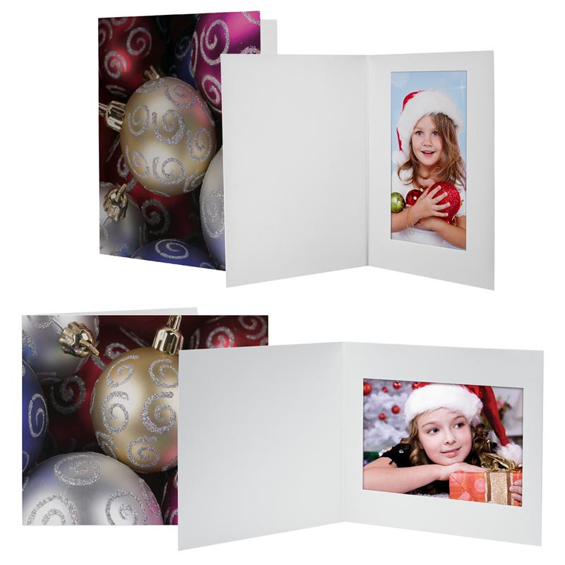 Paper Frame Christmas Tree Ornaments Photo Mount Folder for 4x6 or 6x4
