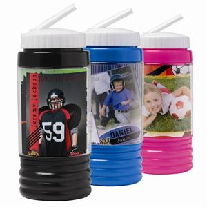 15oz. Sports Water Bottle Personalized Custom Photo with 10-3/4