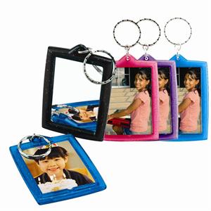Handy Dandy Sparkle Photo Keychains with Mirror