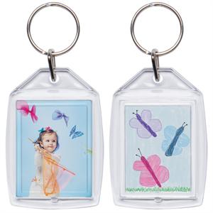 Clear Standard Snap-In Photo Keychains with 1-3/8
