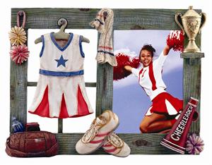 Sports 3-1/2x5 Resin Cheerleading Digital Picture Frame