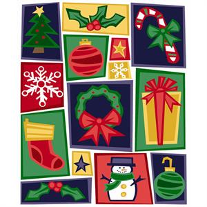 Paper Frame Christmas Cheer  Photo Mount for 5x7 or 4x6 Digital Prints