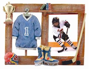 Sports Room 3-1/2x5 Resin Hockey Digital Picture Frame for Kids