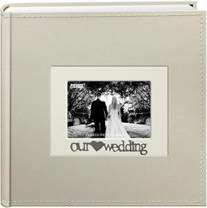 Pioneer-Sentiments-3-D-Applique-Frame-Sewn-Wedding-4x6-Photo-Album
