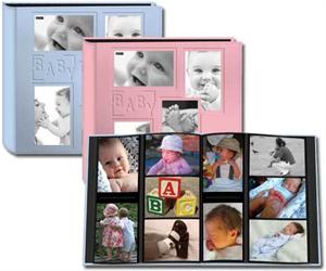 Pioneer 12x12 5COL240B Collage Frame Sewn Embossed Leatherette Baby Photo Album