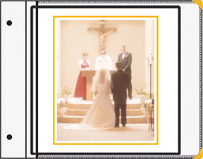 Topflight R-800 white photo album clear plastic pages