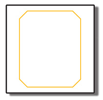 Topflight R-810W photo album 10x8 octagonal traditional screw post reversible cardboard photo mat
