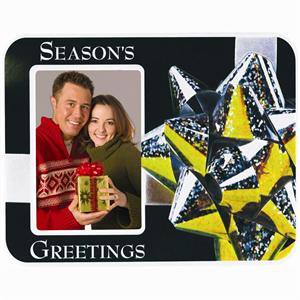 Puff Picture Frame Season's Greetings Easel Magnetic Back for 2-1/2