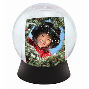 Best Selling Do-It-Yourself Photo Snowglobe Picture Frame with Black Base #2721