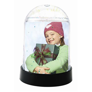 Best Selling Do-It-Yourself Photo Snowglobe Picture Frame with Black Base #2712