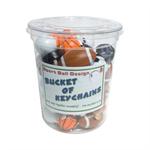 Assorted Keychains: Baseball, Football, Soccer, Basketball, Golf, & Hockey