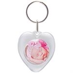 Do-It-Yourself Heart Snap-In Personalized Photo Keychain Bulk Wholesale #874