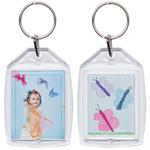 Clear Standard Snap-In Photo Keychains with 1-3/8
