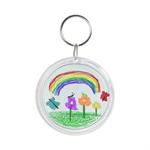 Create-Your-Own Snapins Circle Photo Keychain  2.875