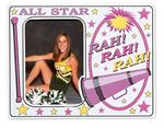 All Star Cheerleading Vinyl Puff Picture Frame #5424