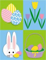 Easter Bunny with Eggs 4x6 or 5x7 Photo Mount Folders #3041