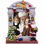 Christmas Lighted Resin Picture Frame for 5x7 Vertical Digital Photos