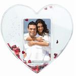 Heart Photo Snow Globe with Snow and Heart Confetti Inside #2740