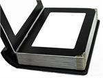 Professional-wedding-album-4x6-black-with-silver-mylar-edged-pages-and-tips