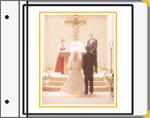 Topflight R-800 white photo album clear plastic pages