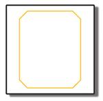 Topflight R-810W photo album 10x8 octagonal traditional screw post reversible cardboard photo mat