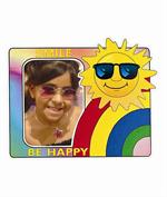 Smile Be Happy Vinyl Puff Picture Frame for 2-1/2