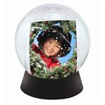 Best Selling Do-It-Yourself Photo Snowglobe Picture Frame with Black Base #2721
