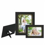 Prestige Easel Back 4x6 Photo Mount by Tyndell Black with Gold Accent Border