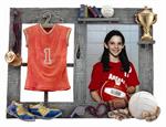 Volleyball Picture Frame Sports 3-1/2x5 Resin Volleyball Digital Photo Frame
